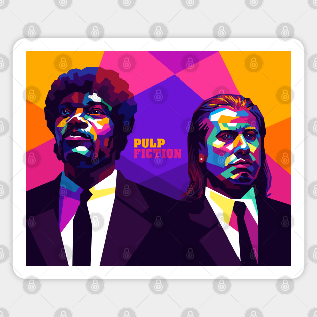 A Foot Massage? WPAP Pulp Fiction Sticker TeePublic
